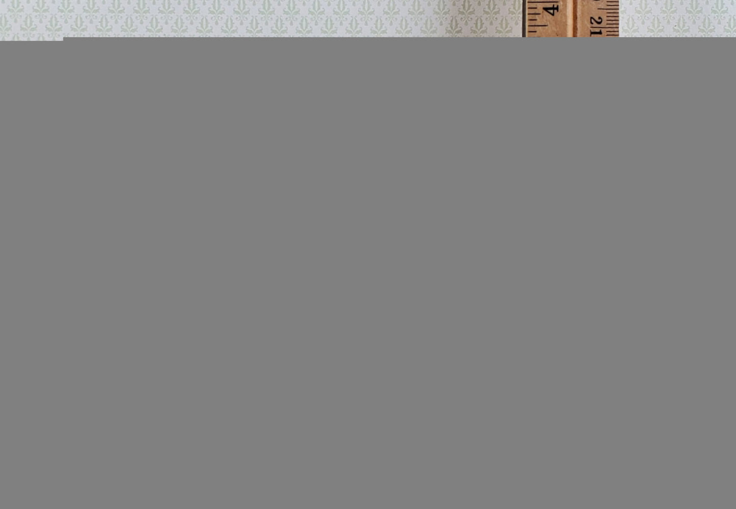 Dollhouse Wide Chair Victorian Cream Striped Fabric 1:12 Scale Furniture Hansson