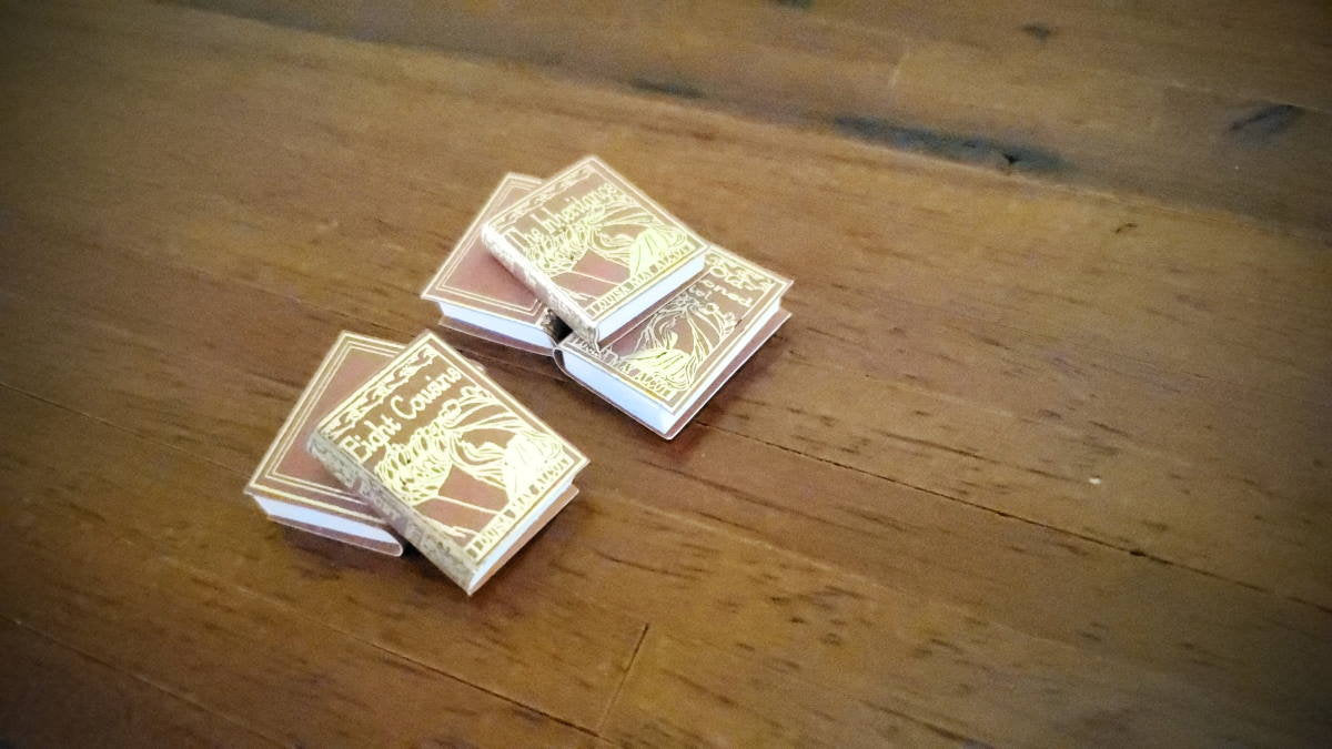 Dollhouse Miniature Book Set x5 Louisa May Alcott 1:12 Scale (blank inside)