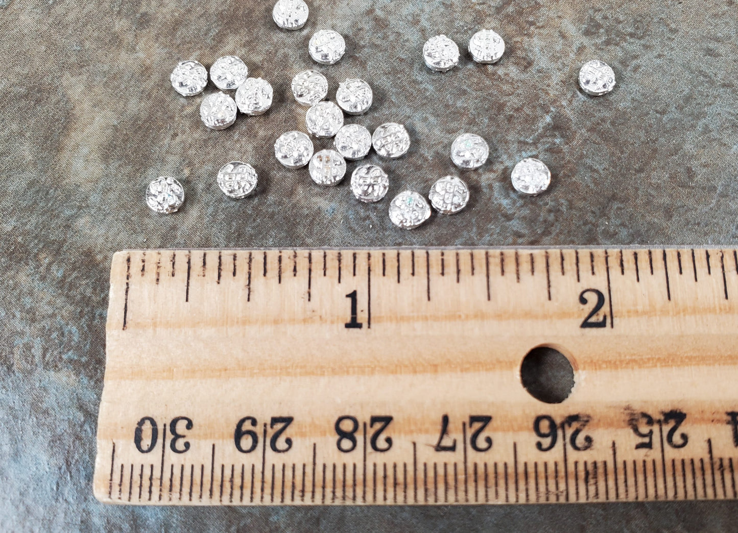 Dollhouse Silver Coins Metal x25 Pieces 1:12 Scale Miniature