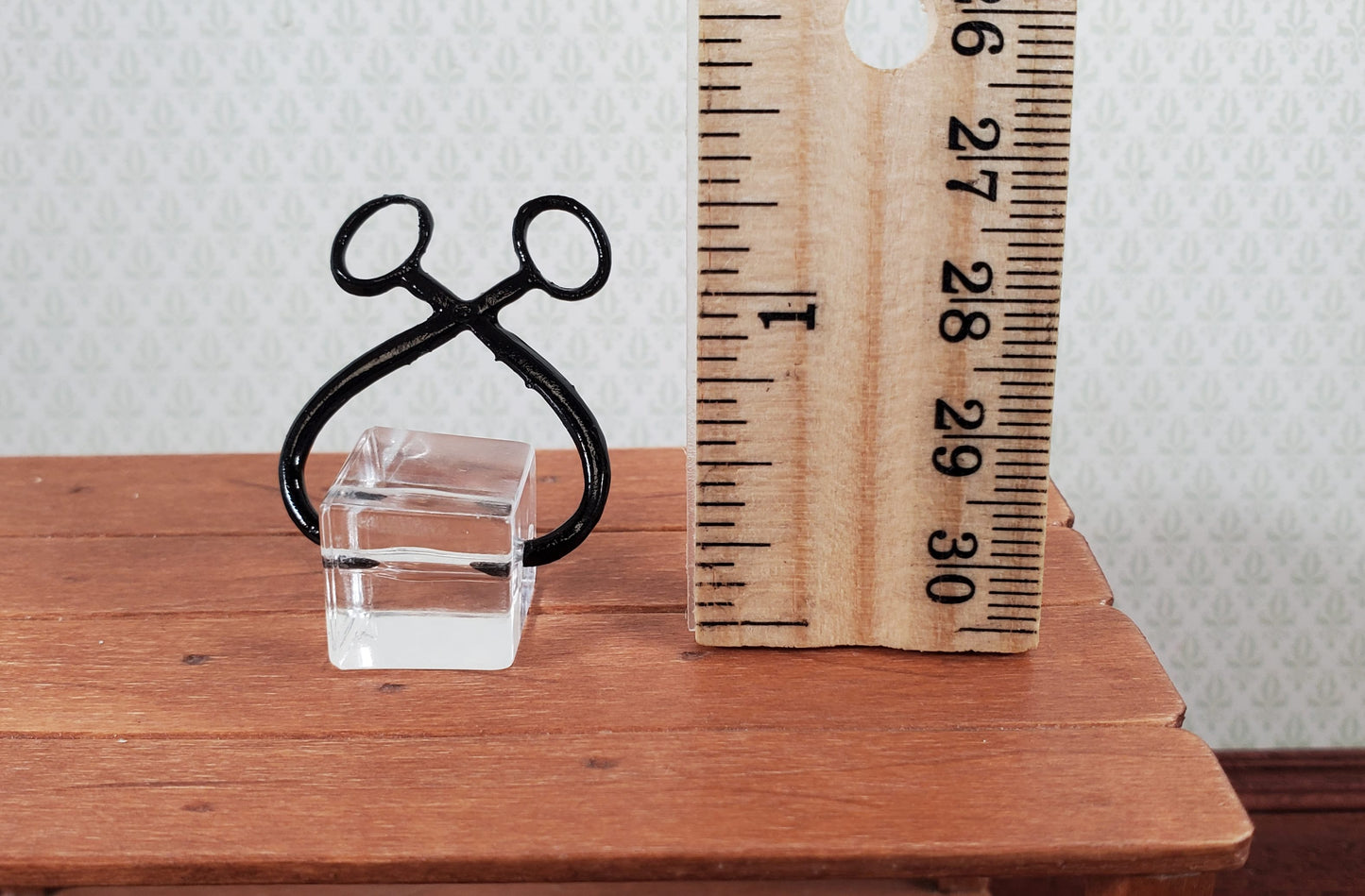 Dollhouse Ice Block with Tongs for Icebox 1:12 Scale Miniature Kitchen Accessory