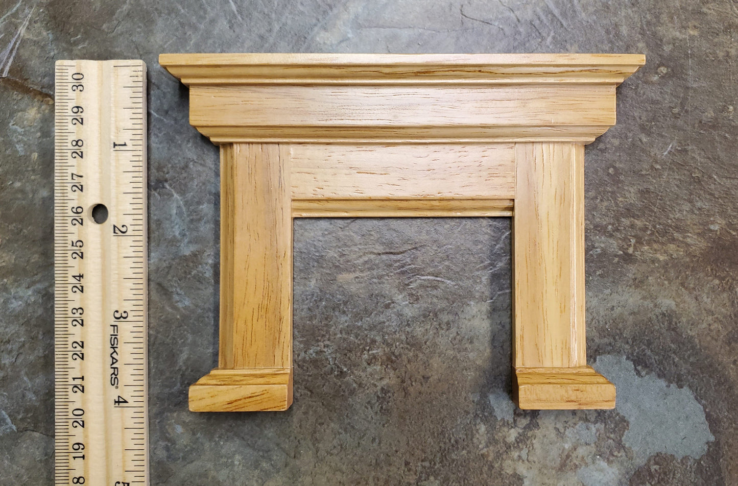 Dollhouse Fireplace Wood Surround Light Oak Finish 1:12 Scale Furniture