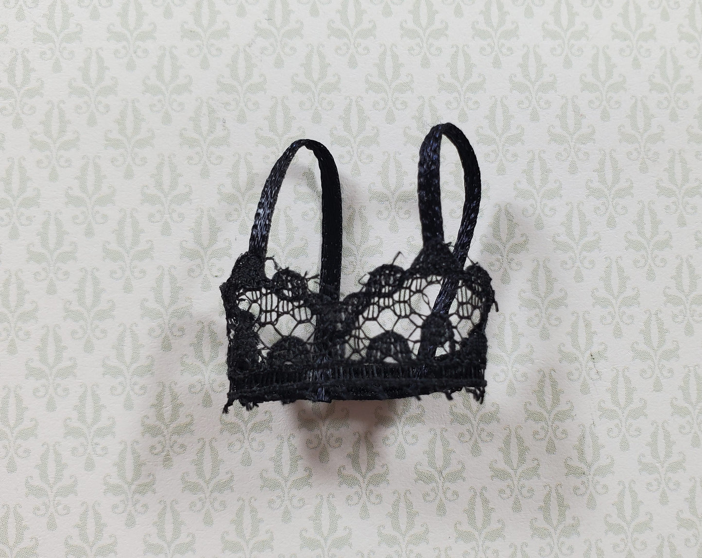 Dollhouse Underwear Ladies Bra Black 1:12 Scale Miniature