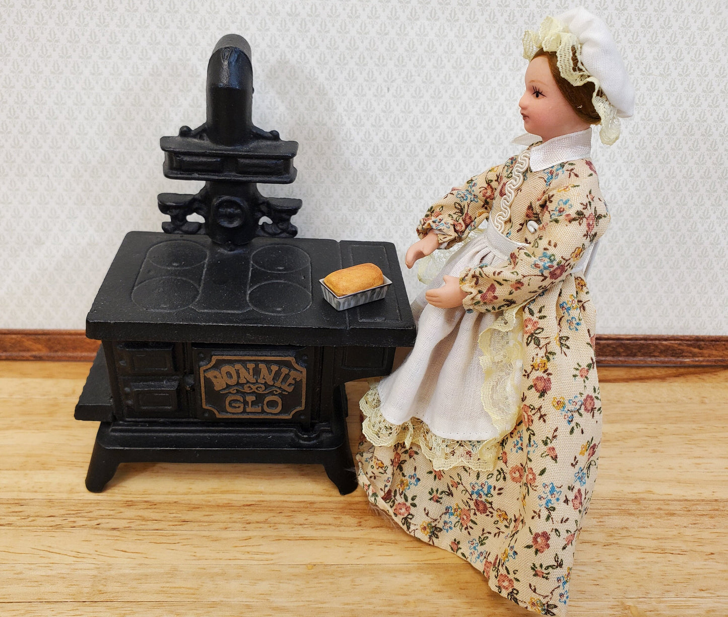 Dollhouse Bread in a Baking Pan Handmade 1:12 Scale Miniature Food Kitchen Bakery
