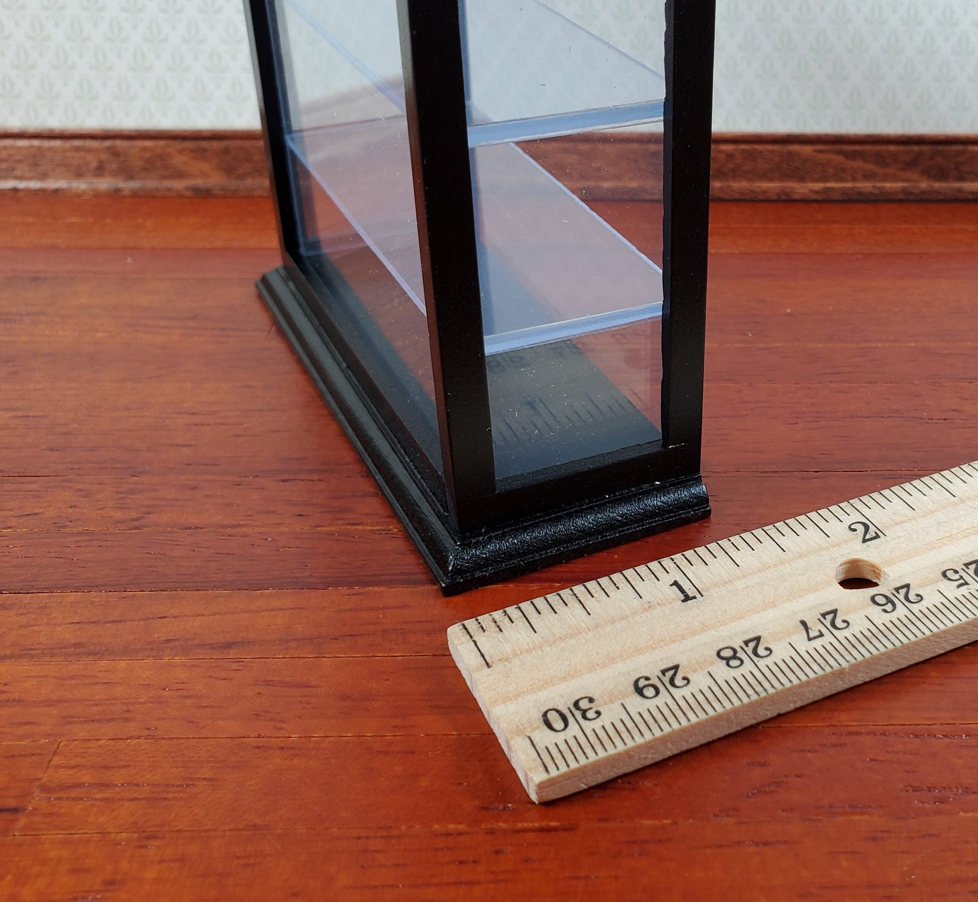 Dollhouse Tall Counter for Store or Shop Black Display Cabinet 1:12 Scale Miniature Furniture