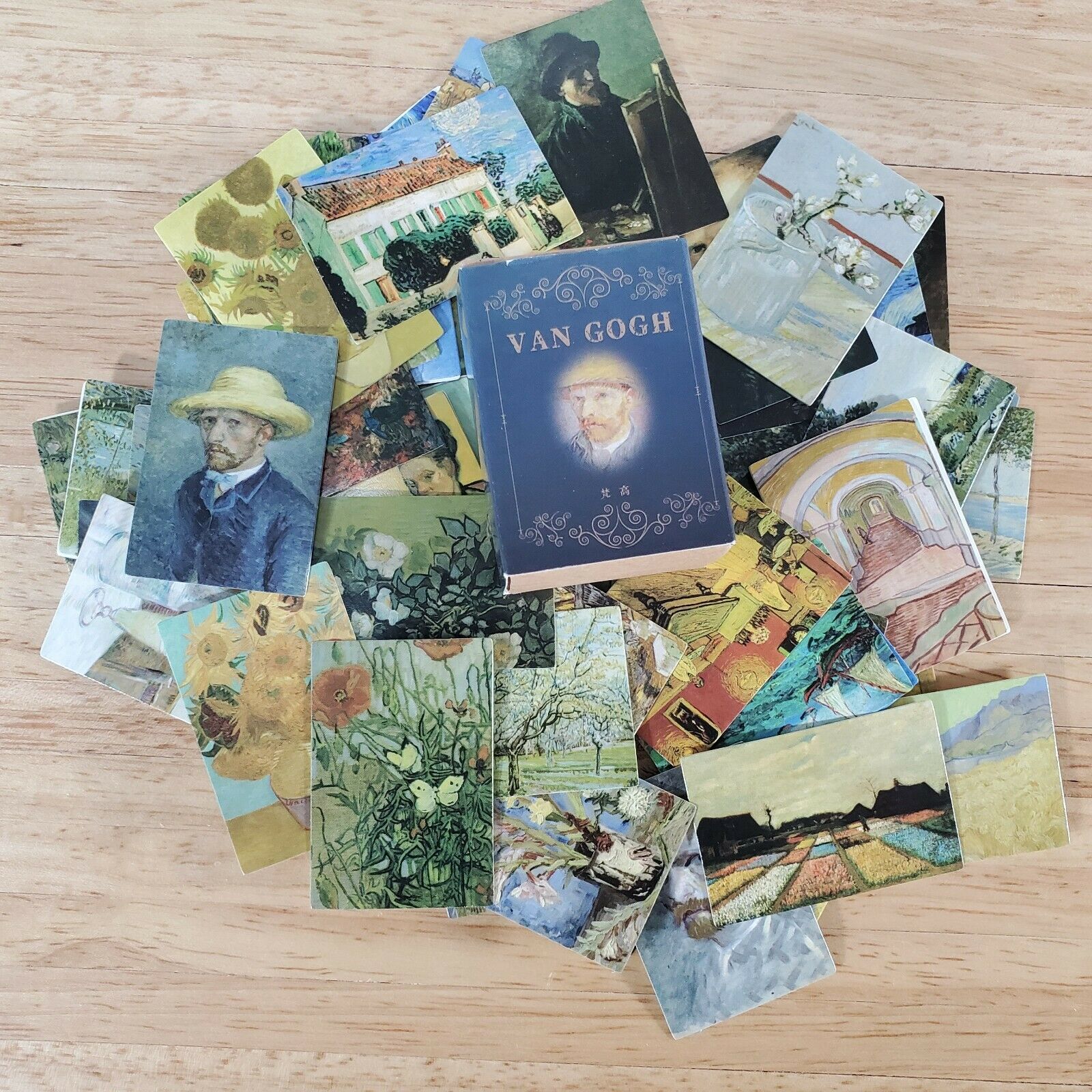 100 Mini Vincent Van Gogh Prints on Cardstock Vintage Pictures Scrapbooking - Miniature Crush