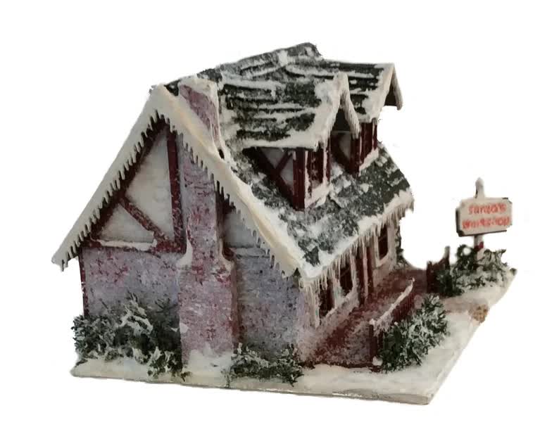 1:144 Scale Dollhouse KIT Tiny Santa's Workshop 2 Level Kit Christmas Decor - Miniature Crush