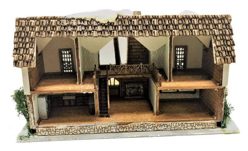 1:144 Scale Dollhouse KIT Tiny Vacation Lodge Home Log Home or Siding Option - Miniature Crush