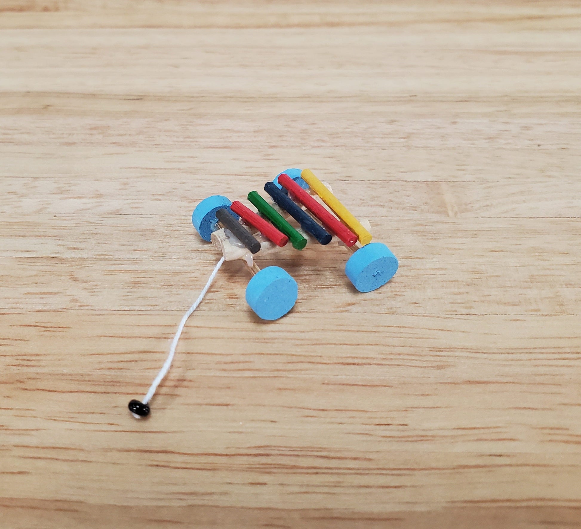 Dollhouse Xylophone Pull Toy Wood 1:12 Scale Miniature Nursery