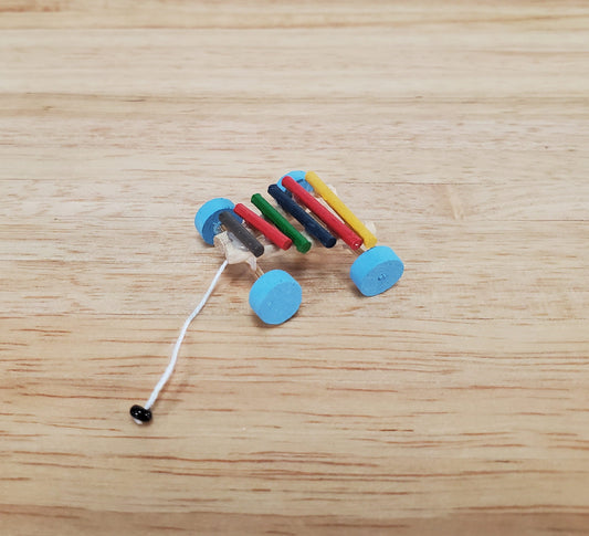 Dollhouse Xylophone Pull Toy Wood 1:12 Scale Miniature Nursery