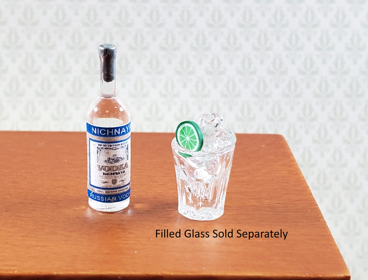 Dollhouse Bottle of Vodka 1:12 Scale Miniature Drinks Handmade