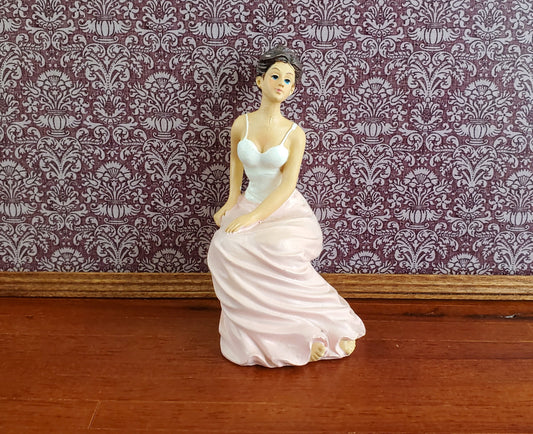 Dollhouse Miniature Seated Victorian Lady in Corset Resin 1:12 Scale SMALL Petite