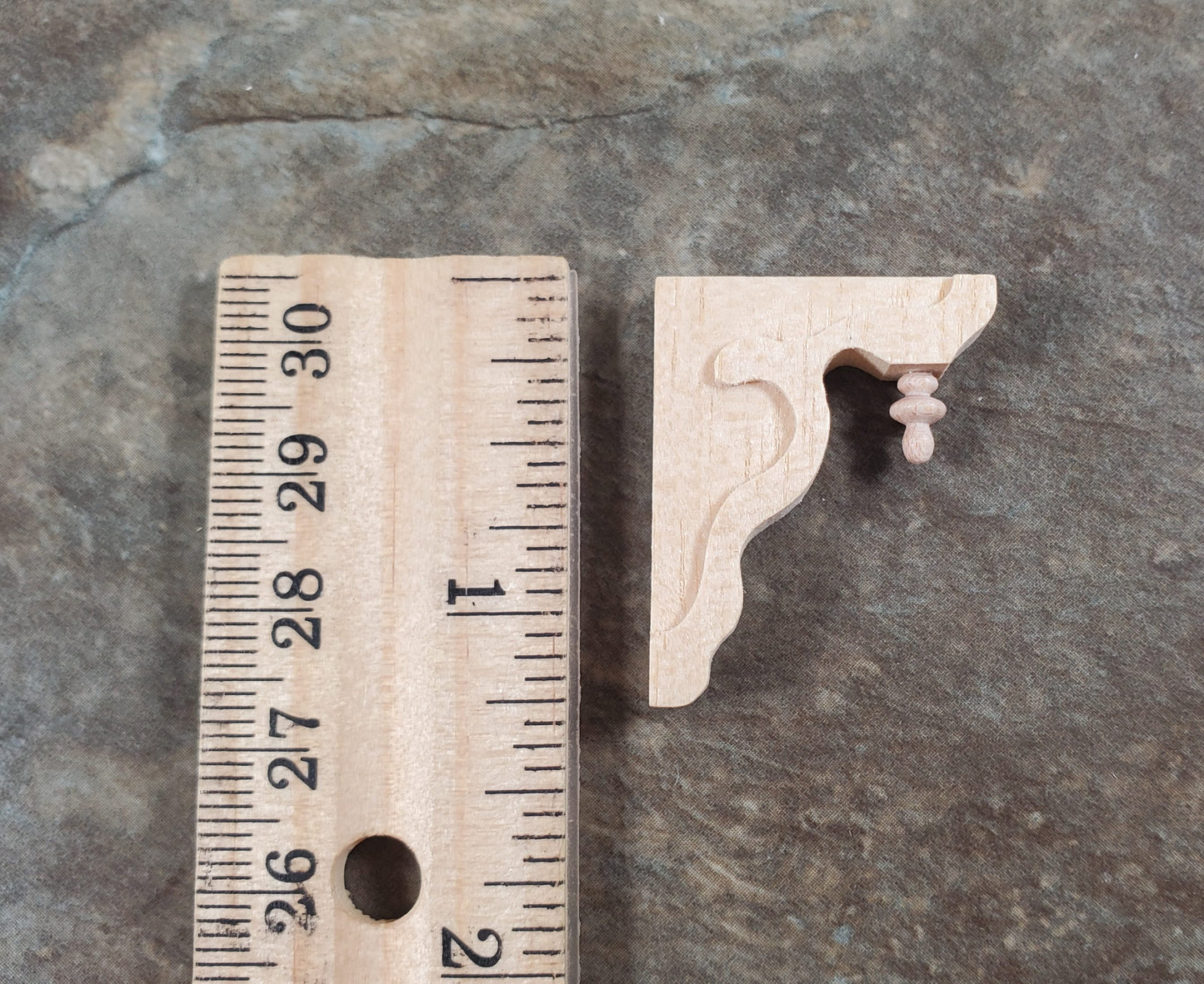 Dollhouse Wood Corbels or Brackets 1:12 Scale 1 1/4" Tall Set of 4 Houseworks