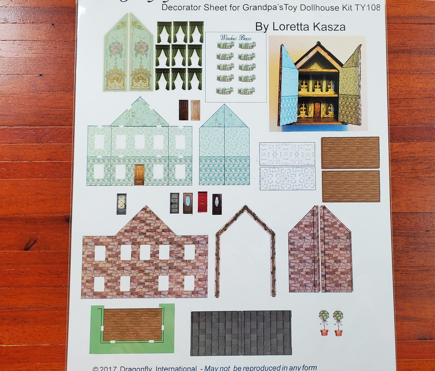 Dollhouse 1:144 Scale DIY Kit Grandpa's Toy House Electric with Wallpaper
