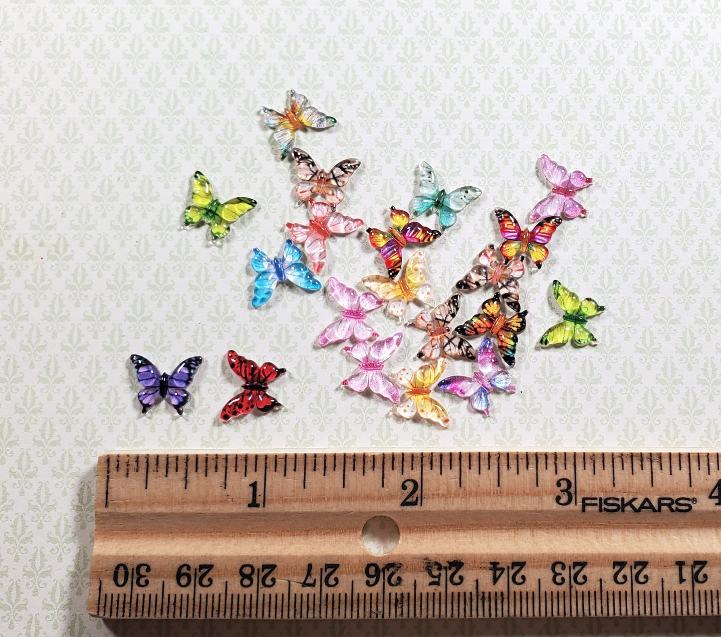 Tiny Miniature Butterflies Set of 20 Random Colors Dollhouse Garden