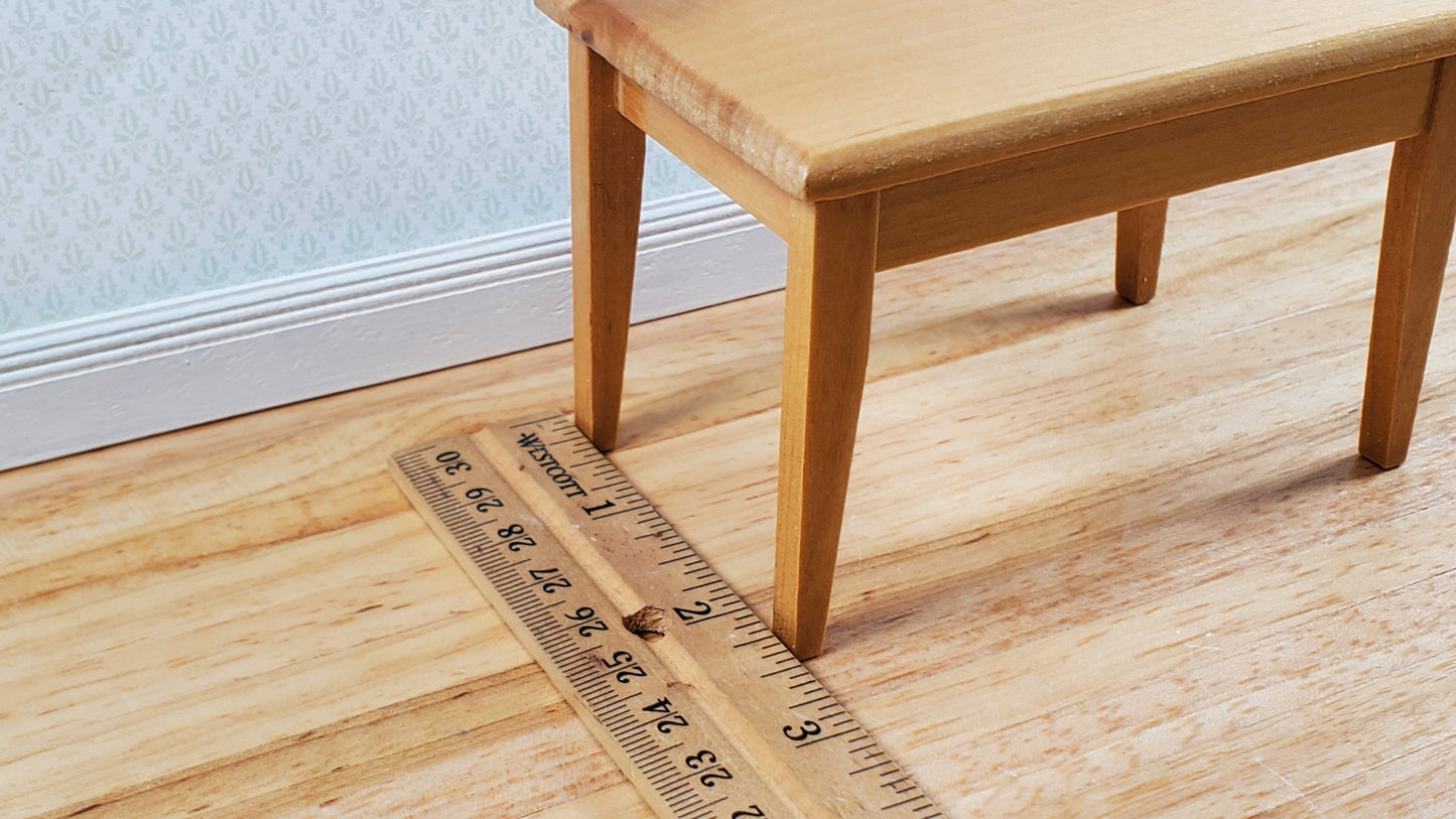 Dollhouse Small Table Kitchen Dining Room Light Oak 1:12 Scale Miniature