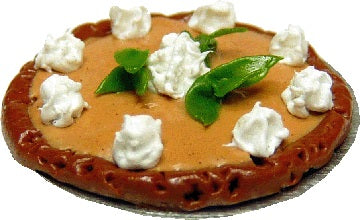 Dollhouse Coffee Chiffon Pie 1:12 Scale Miniature Food Kitchen