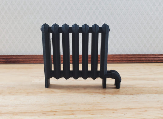 Miniature Radiator Black Classic Style 1:12 Scale Prop Dollhouse Accessory