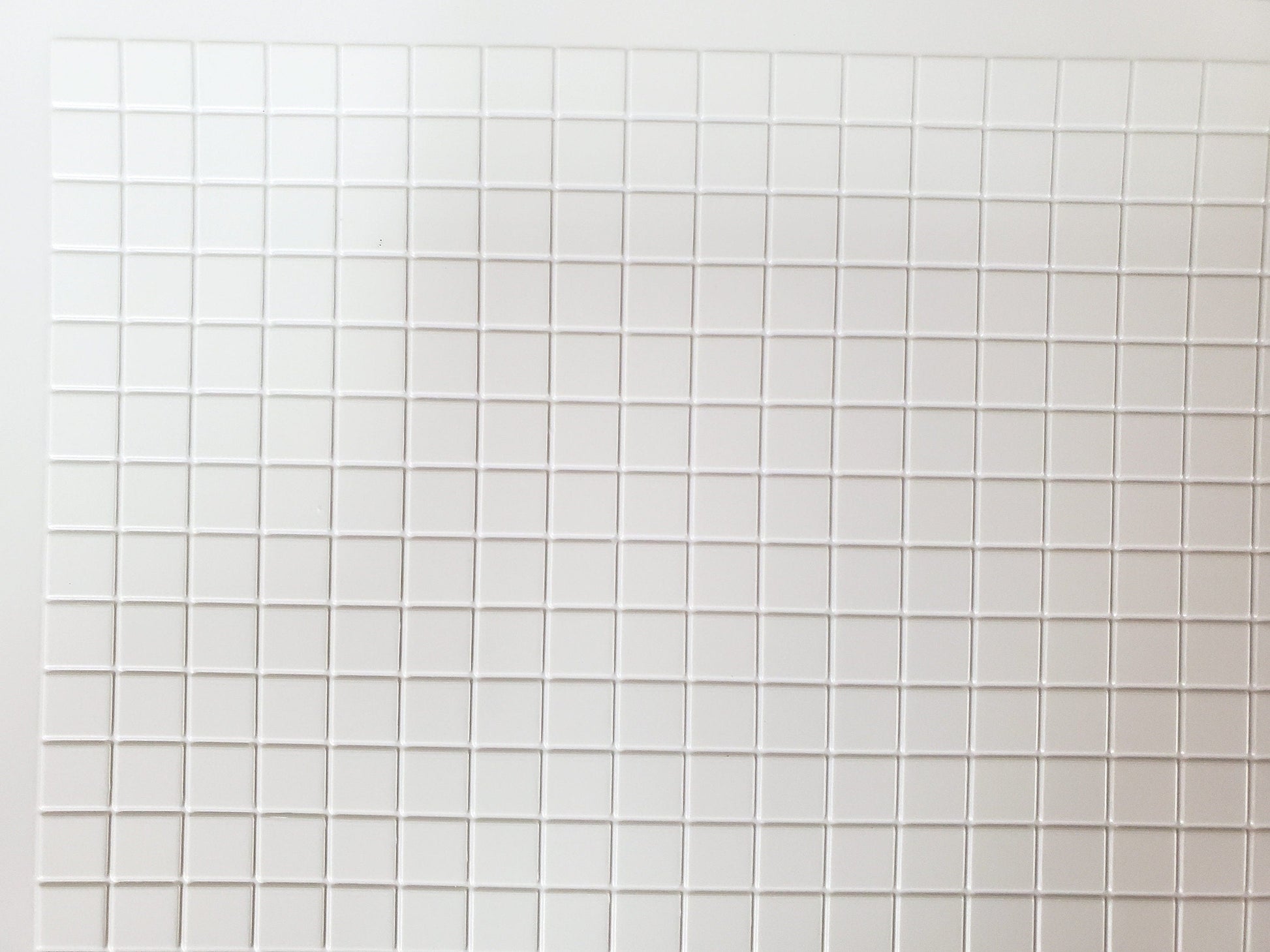 Dollhouse White Square Vinyl Tile Flooring Embossed Floor 1:12 Scale Miniatures