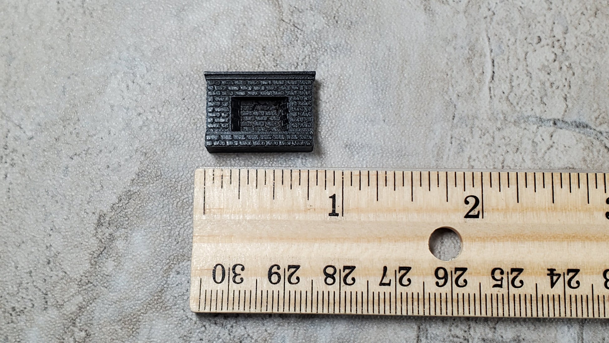 1:144 Scale Fireplace Brick Dollhouse Miniature Black Can be Painted