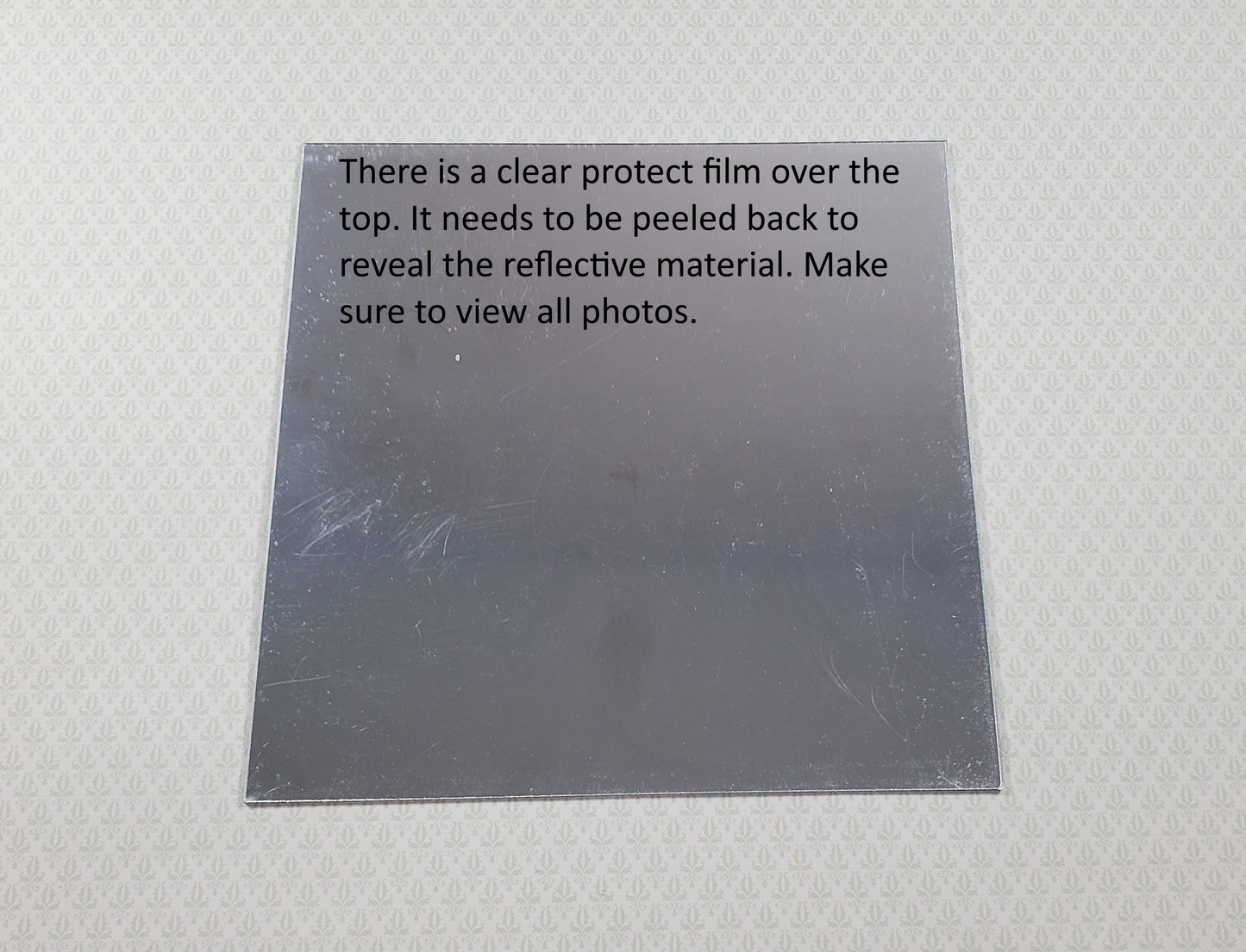 Mirror Material Cut with Scissor Self Adhesive 6"x 6" Protective Film