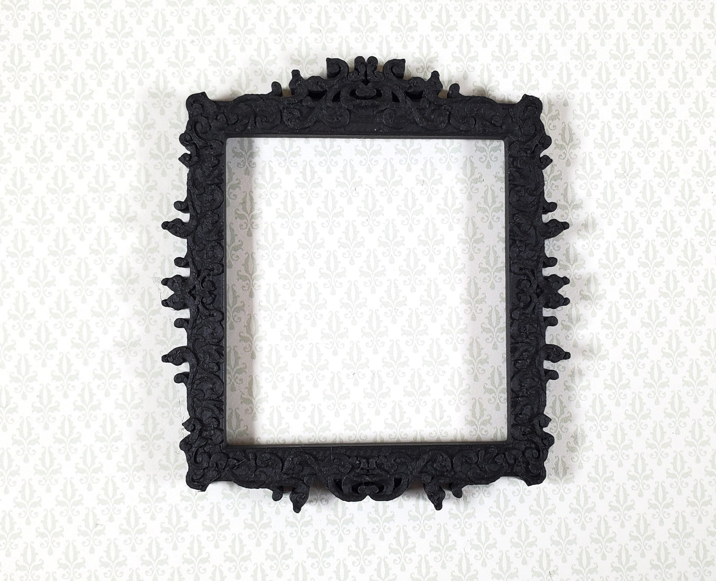 Dollhouse Miniature Picture Frame Black Victorian Style 1:12 Scale MC206