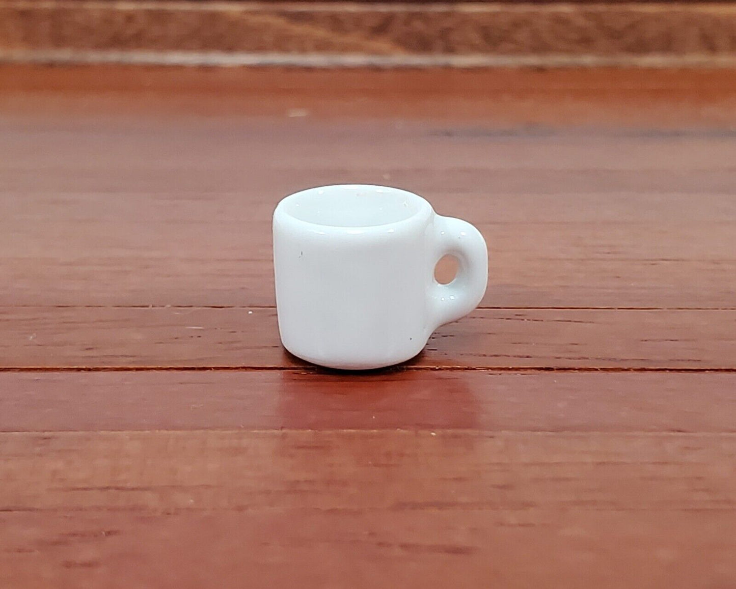 Dollhouse Coffee Mug All White LARGE Use in 1:6 or 1/12 Scale Miniature Kitchen