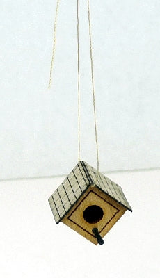 Dollhouse Hanging Birdhouse with Shingle Roof 1:12 Scale Miniature Garden
