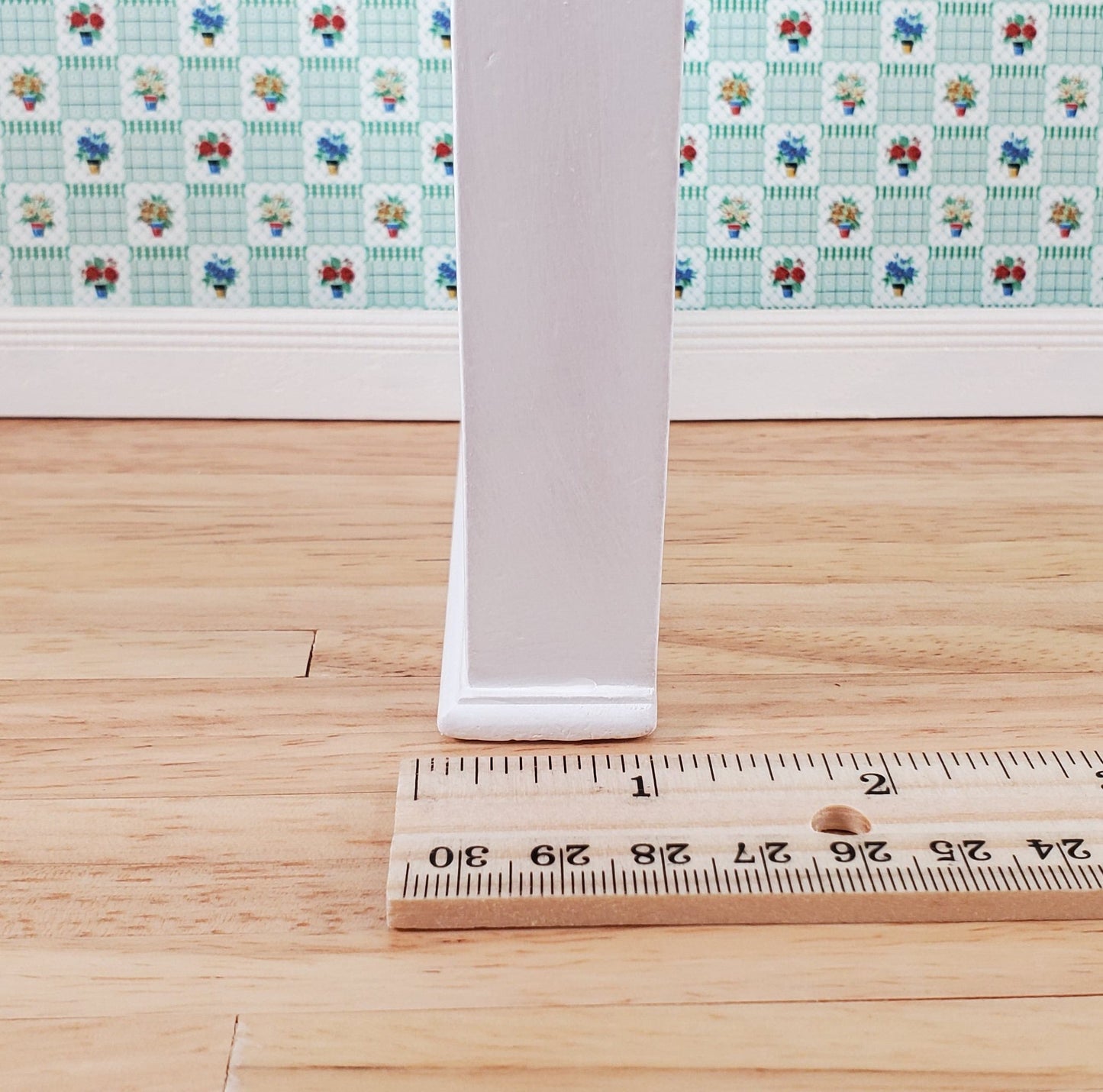 Dollhouse Tall Bookcase White Shelves Bookshelf 1:12 Scale Miniature Furniture