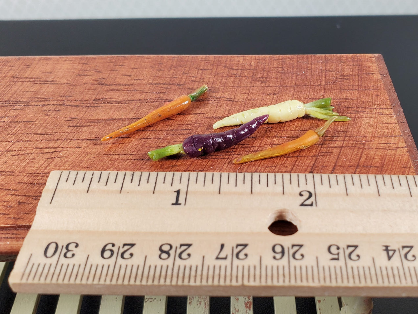 Dollhouse Colorful Carrots x4 Random Colors 1:12 Scale Miniature Food Handmade