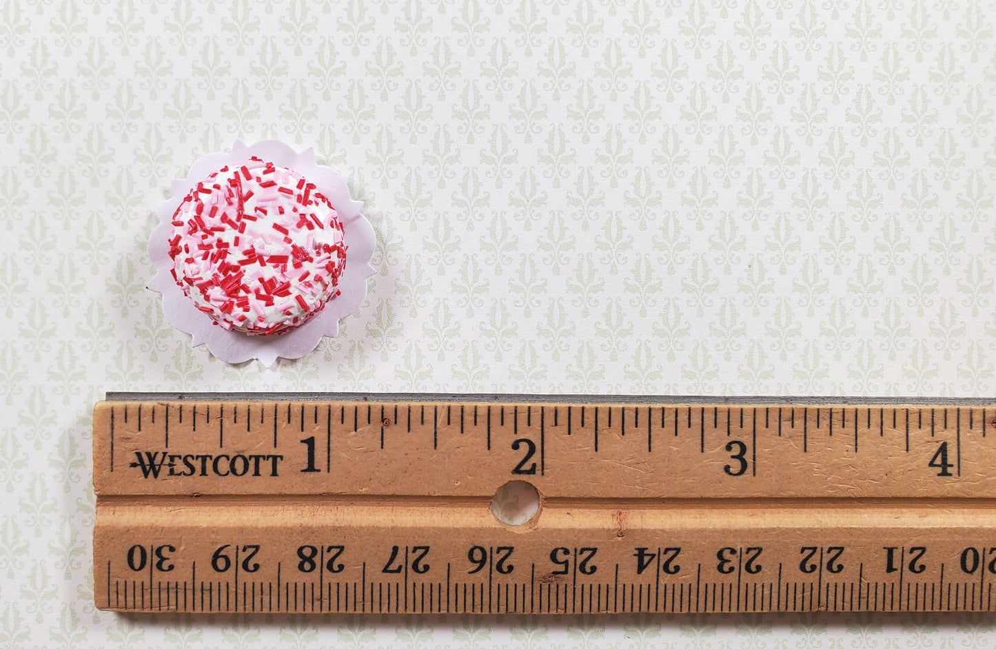 Dollhouse Peppermint Sprinkle Cake 1:12 Scale Miniature Dessert Food