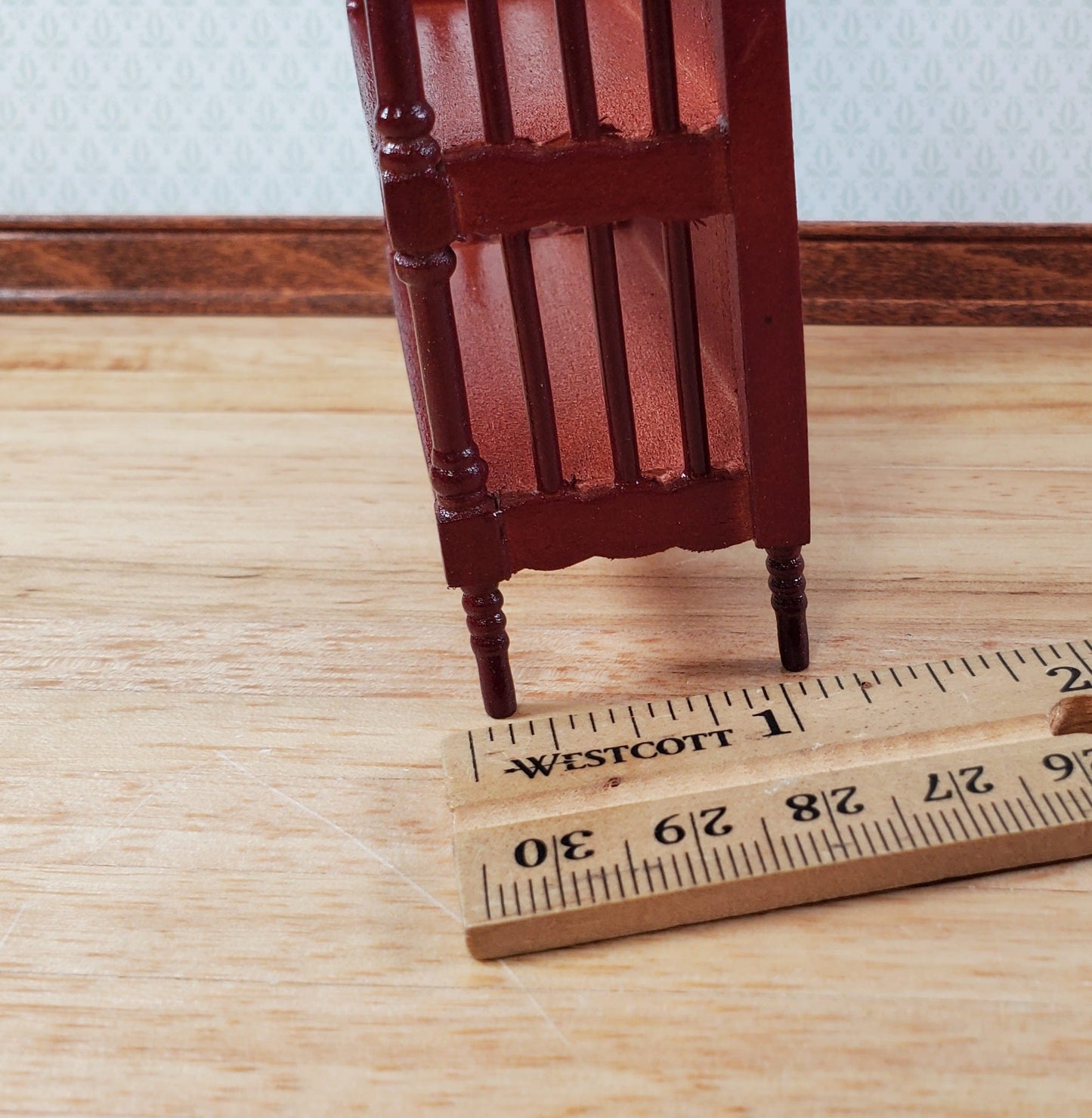Dollhouse Bookshelf 4 Shelf Bookcase Bookshelf Shelves 1:12 Scale Miniature Furniture