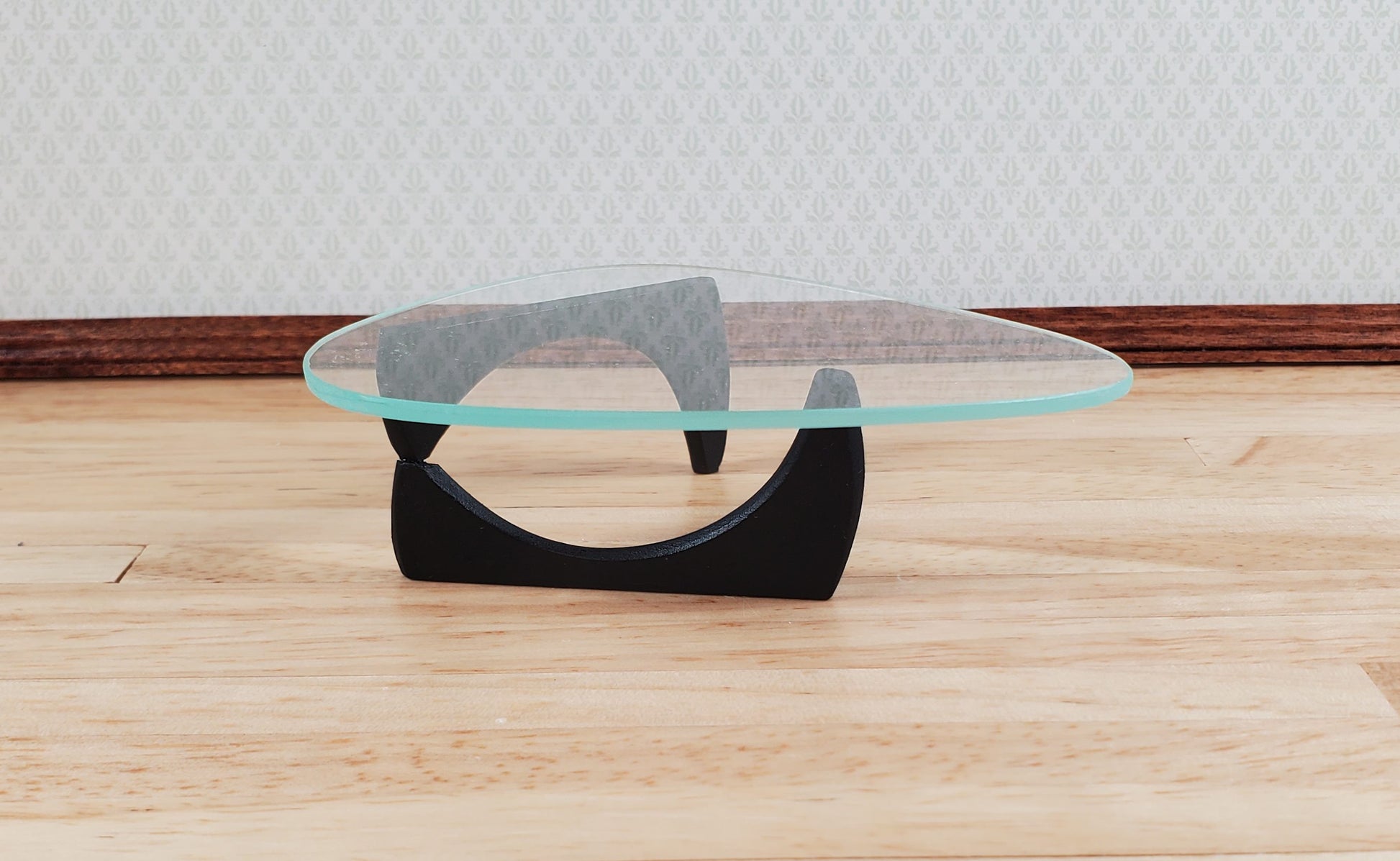 Modern Noguchi Style Coffee Table with Real Glass by Warren Richardson