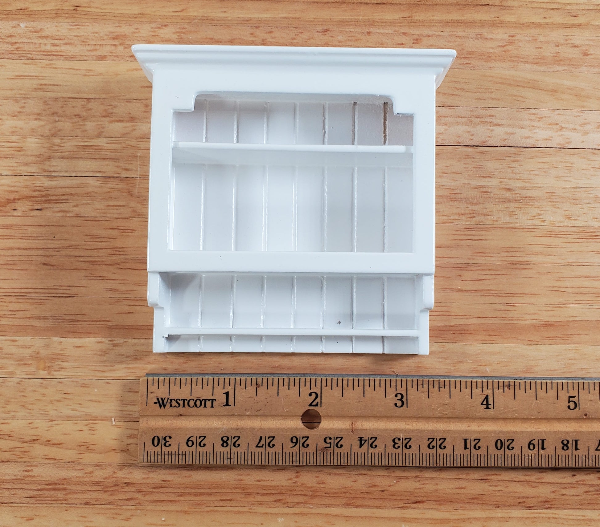 Dollhouse Hanging Shelf All White 1:12 Scale Miniature Furniture Bath or Kitchen