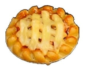 Dollhouse Lattice Top Peach Pie 1:12 Scale Miniature Food Kitchen Bakery
