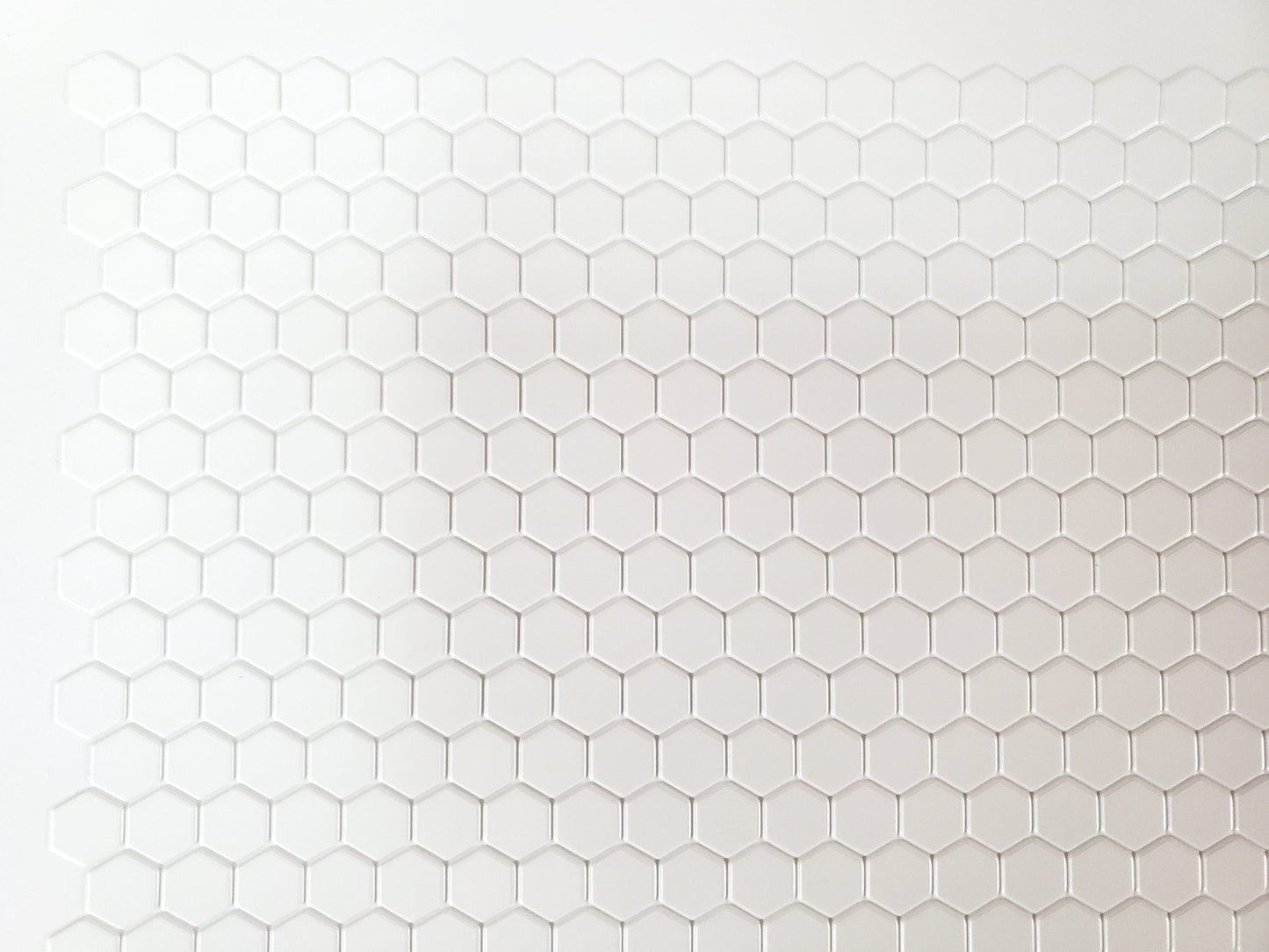 Dollhouse Hexagon Vinyl Tile Flooring Embossed White on White 1:12 Scale Miniatures