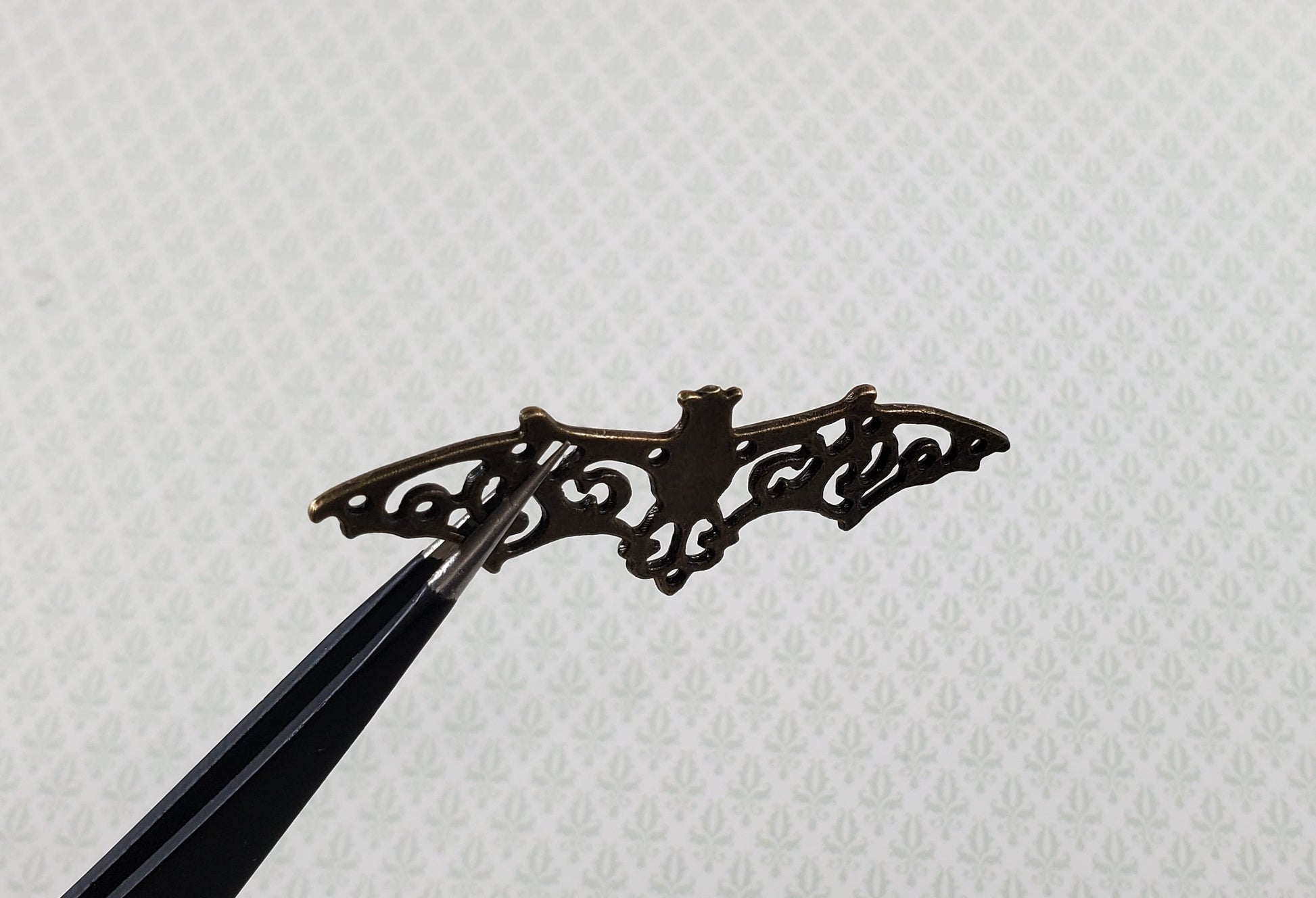 Metal Bat Charms 2 Pieces Jewelry Making Pieces Antique Bronze 2 3/16"