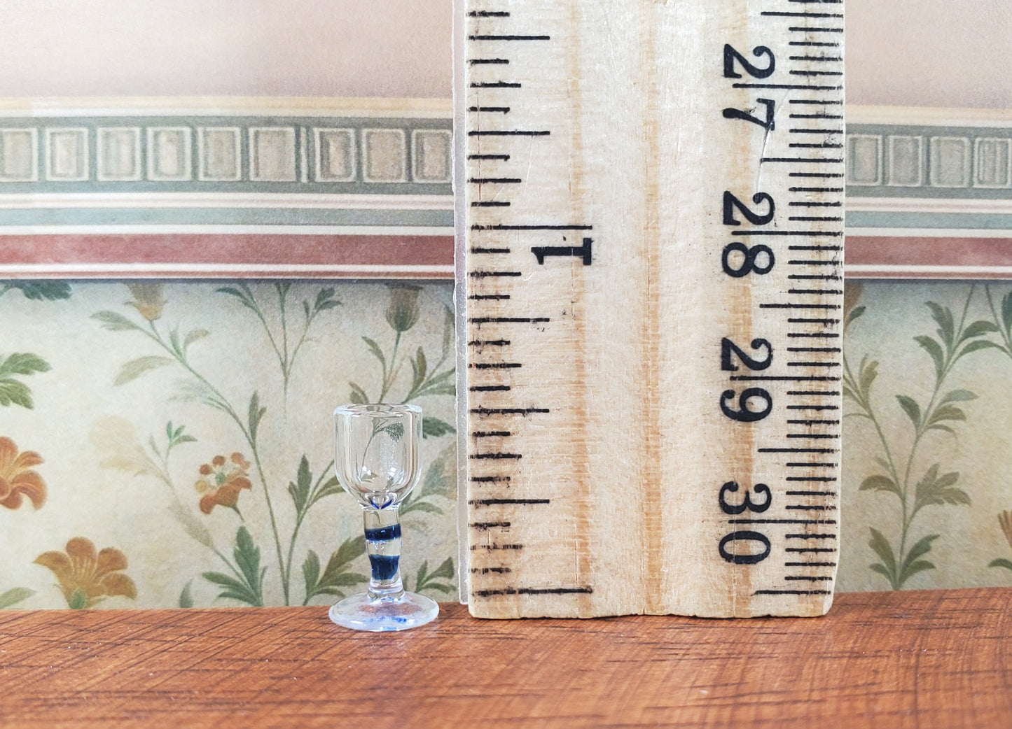 Dollhouse HALF SCALE Contemporary Wine Glass 1:24 Miniature Kitchen Dining