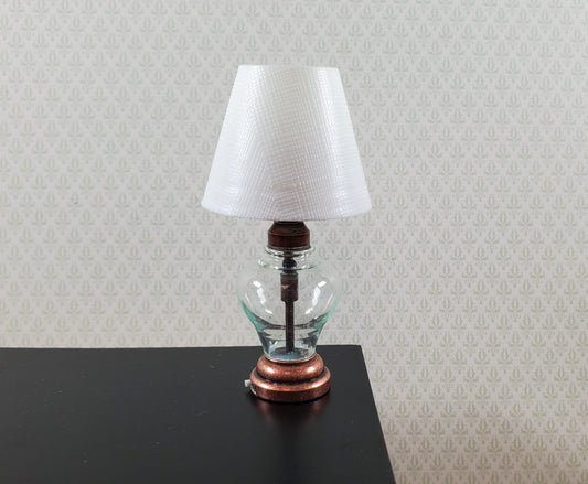 Dollhouse Modern Table Lamp Battery Operated Bronze 1:6 Scale Houseworks 2382
