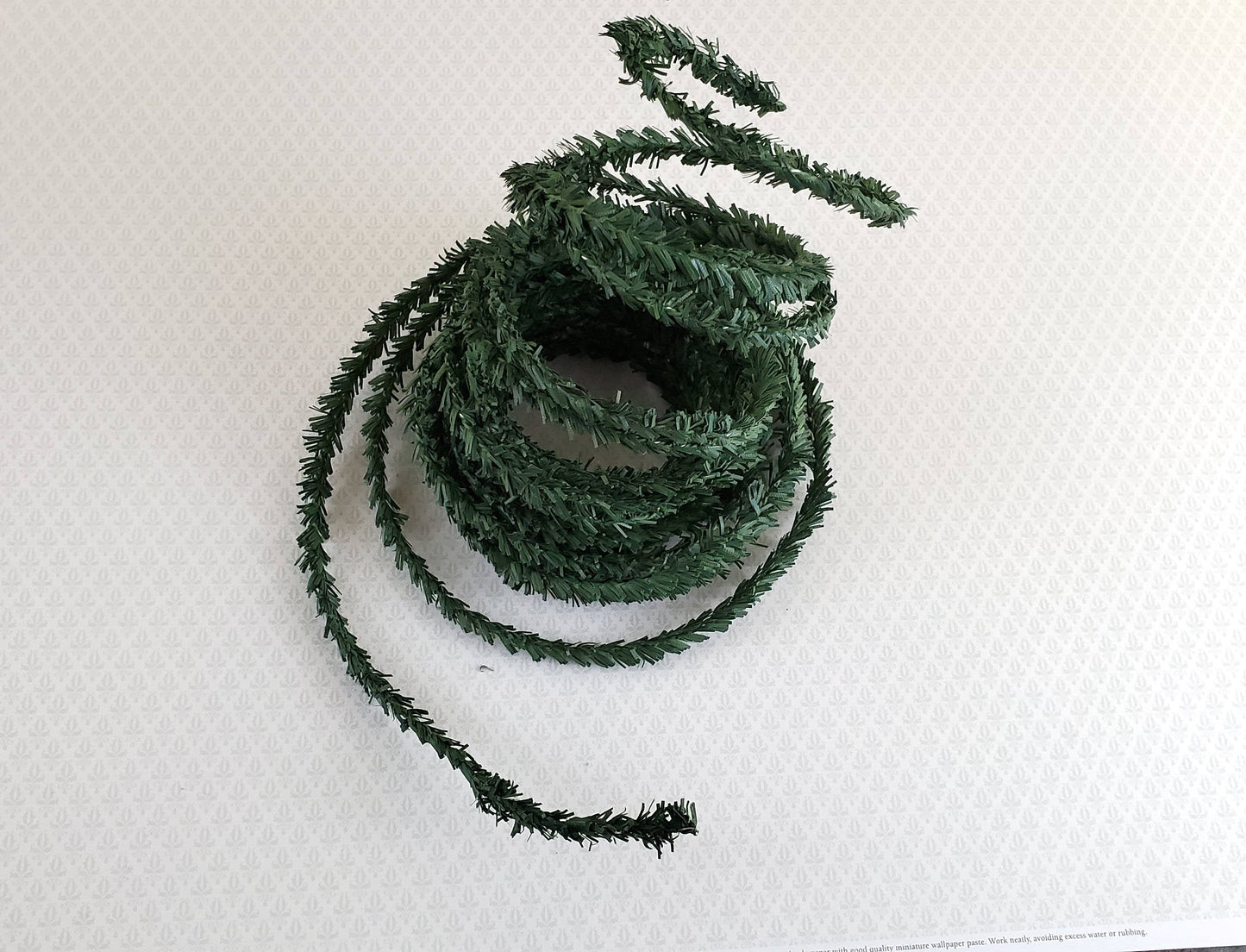 Dollhouse Miniature Christmas Garland Evergreen Trim Decorating 1:12 Scale Greenery 17'