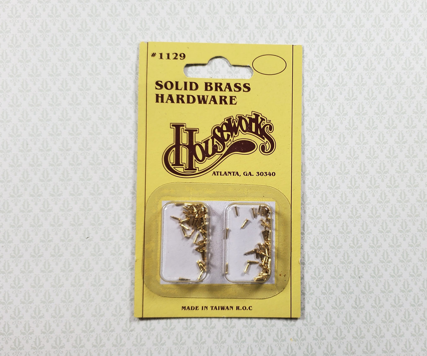 Brass Nails Brads Small Tiny Thin 4mm 100 pcs for Miniatures Houseworks #1129