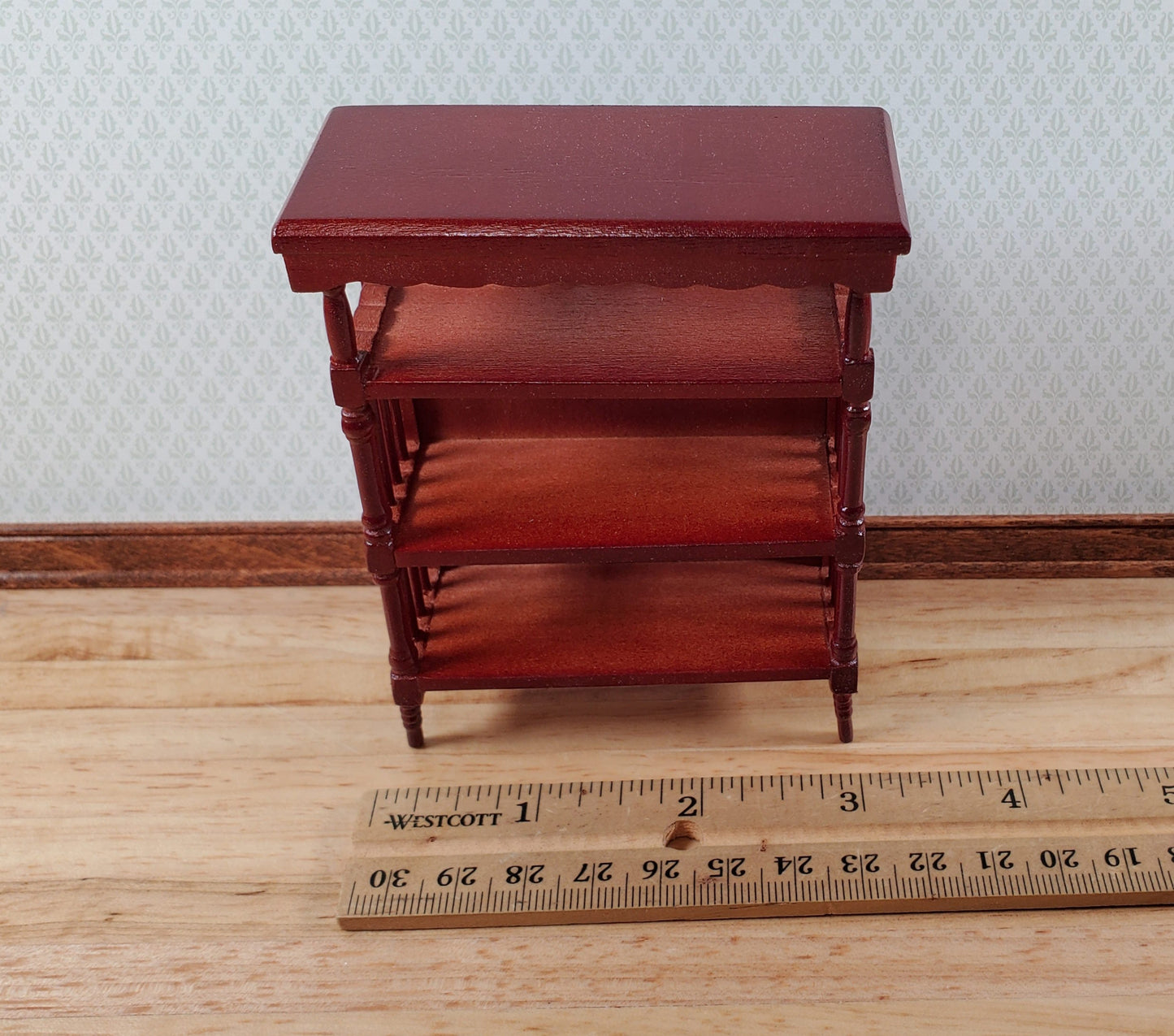 Dollhouse Bookshelf 4 Shelf Bookcase Bookshelf Shelves 1:12 Scale Miniature Furniture