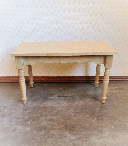 Dollhouse Kitchen Table Light Oak Finish 1:12 Scale Miniature Furniture