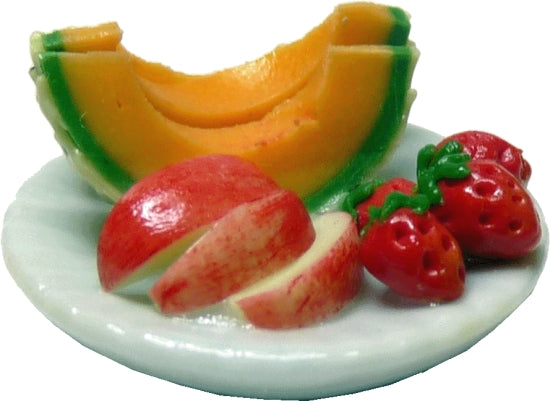 Dollhouse Breakfast Fruit Plate 1:12 Scale Miniature Food