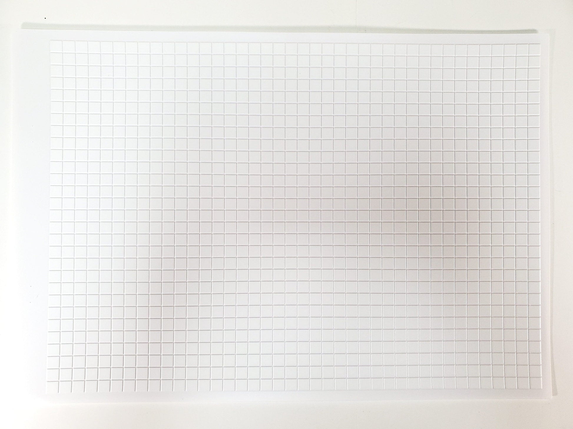 Dollhouse White Square Vinyl Tile Flooring Embossed Floor 1:12 Scale Miniatures