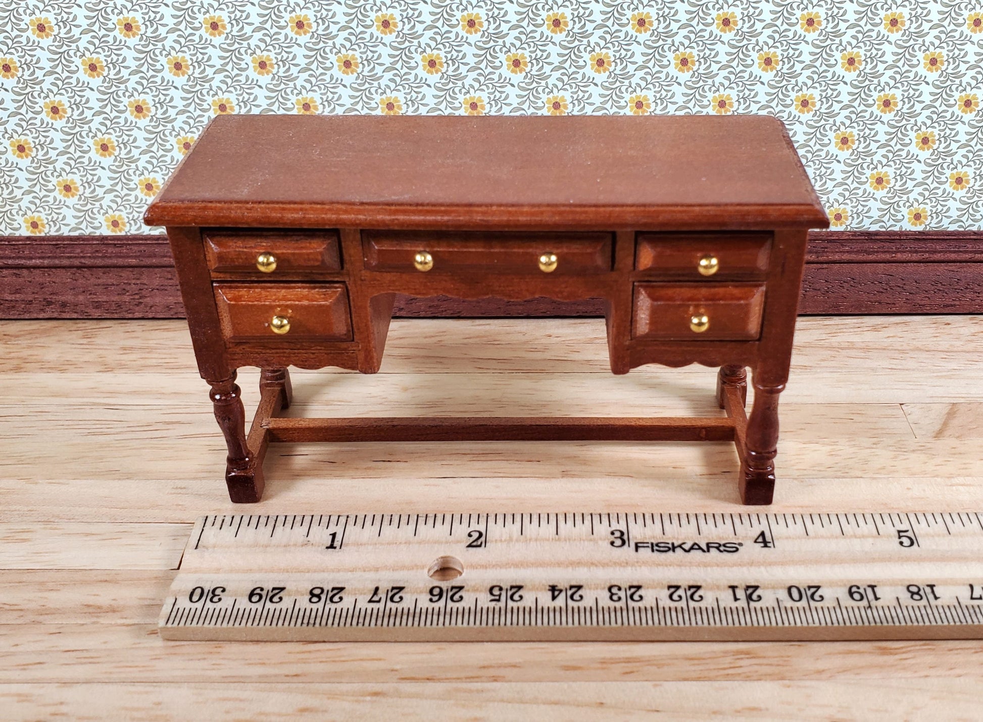 Dollhouse Vanity or Dressing Table with Drawers 1:12 Scale Miniature Furniture