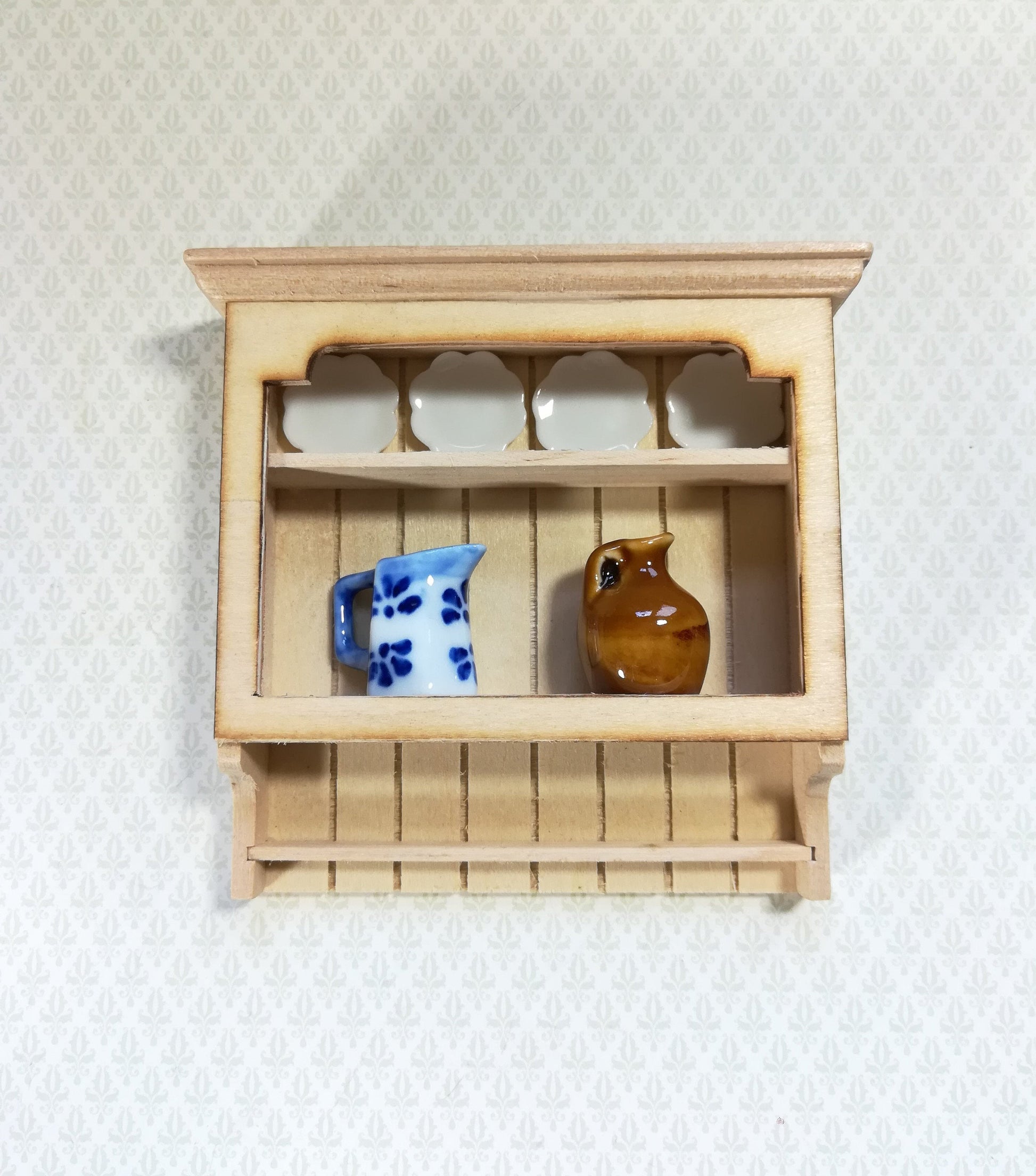 Dollhouse Hanging Shelf Kitchen or Bathroom 1:12 Scale Furniture Unpainted Wood