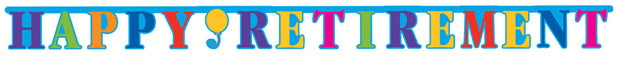 Dollhouse Happy Retirement Banner 1:12 Scale Miniature