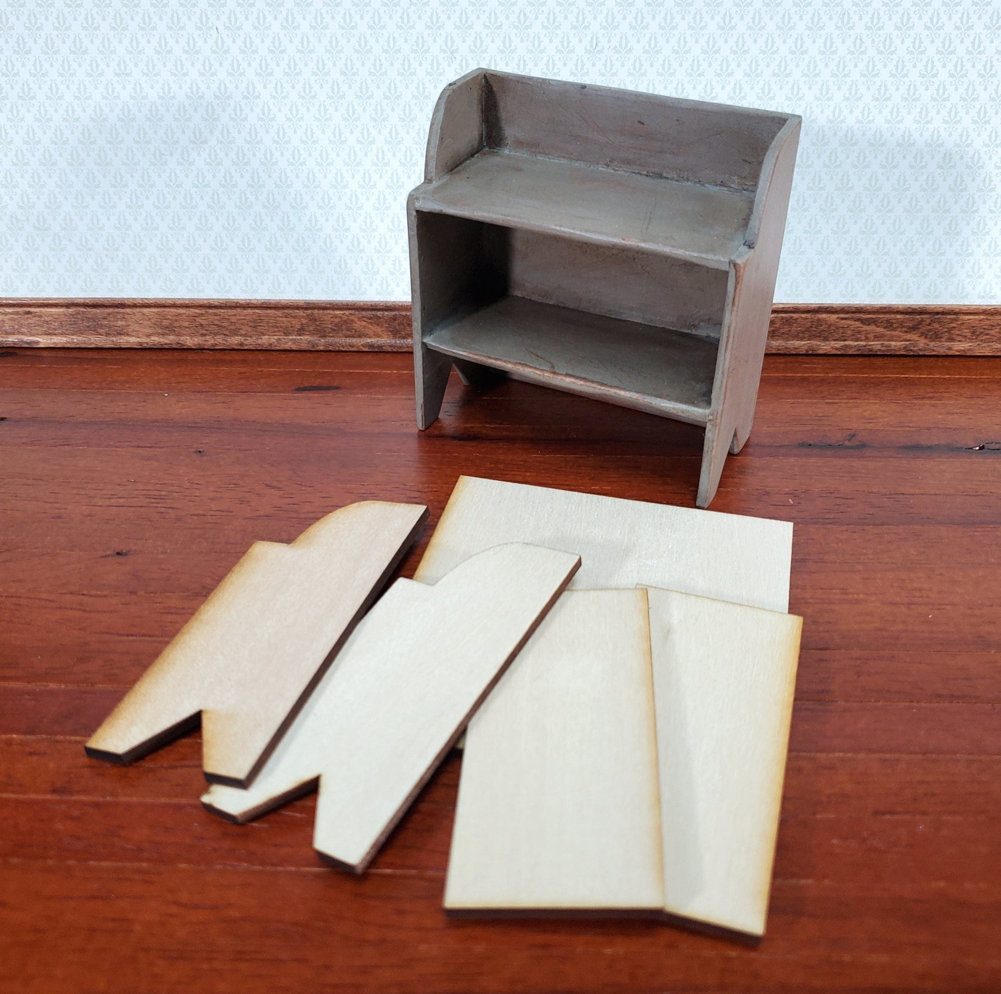Dollhouse KIT Jug or Pot Shelf Primitive Style 1:12 Scale Miniature Easy to Assemble