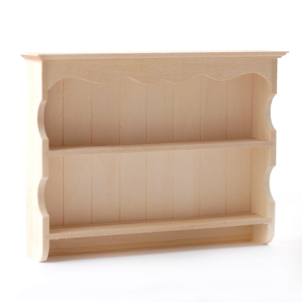 Dollhouse Miniature Display Shelf Large Hanging 1:12 Scale Furniture Unfinished Wood