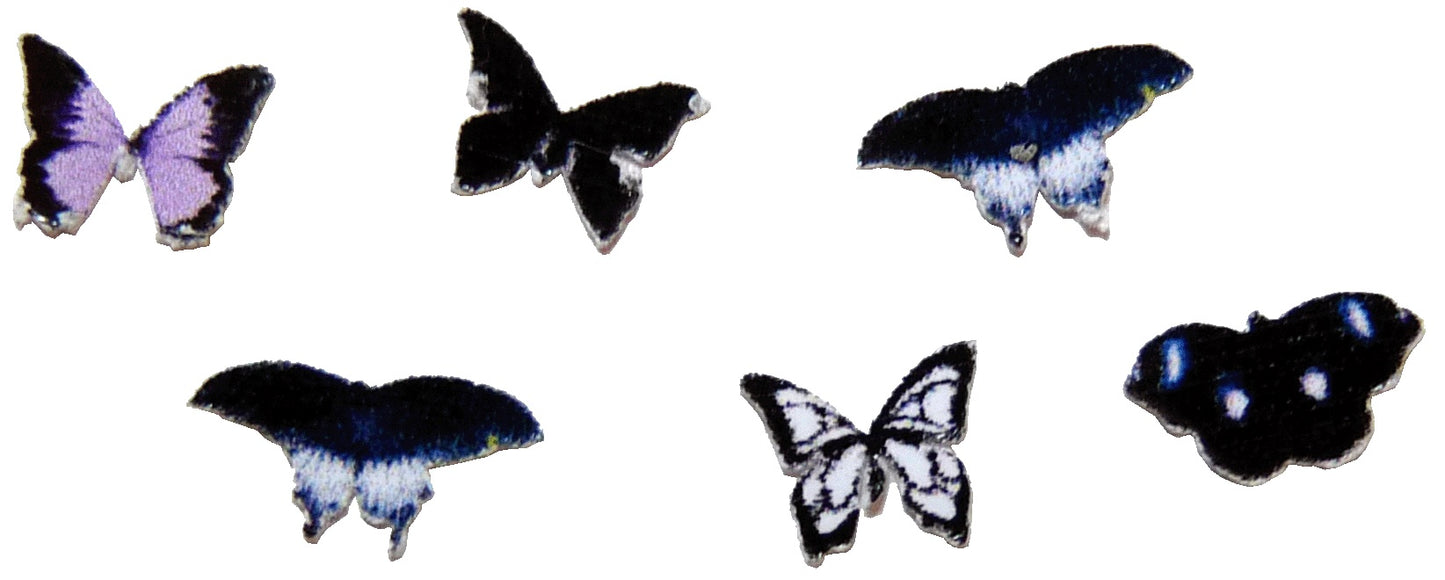 Dollhouse Black Butterfly Set of 6 1:12 Scale Miniature Decor Accessories